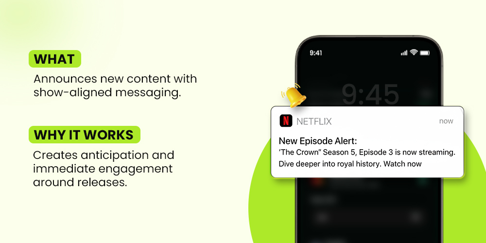 Mobile Push Notification Example - Netflix
