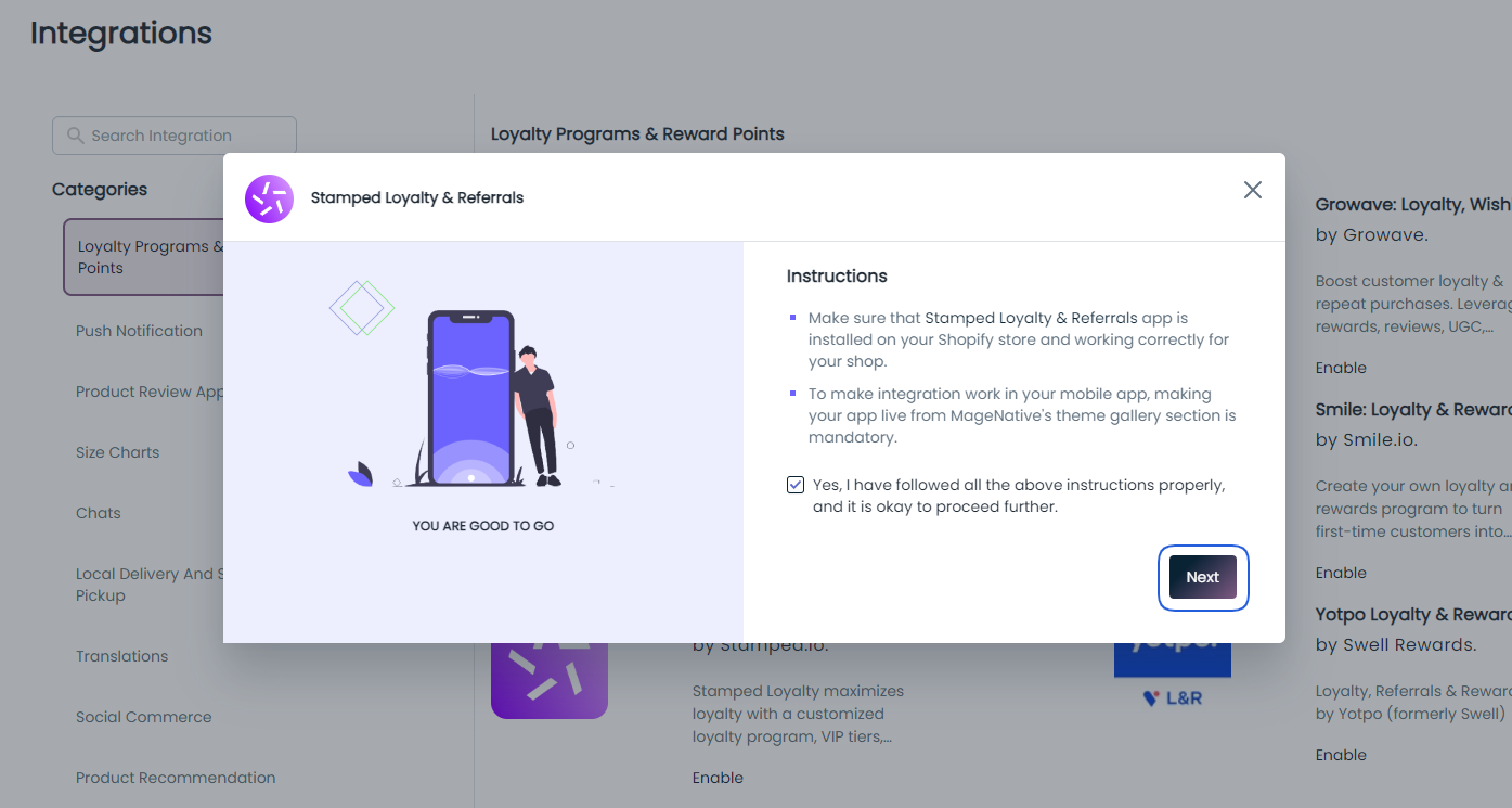 installation instructions Stamped Loyalty & Referrals