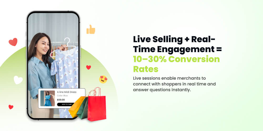 Shopify bfcm mobile app feature: live selling