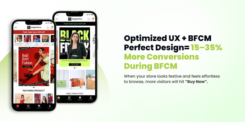 Shopify bfcm mobile app feature: optimised UX