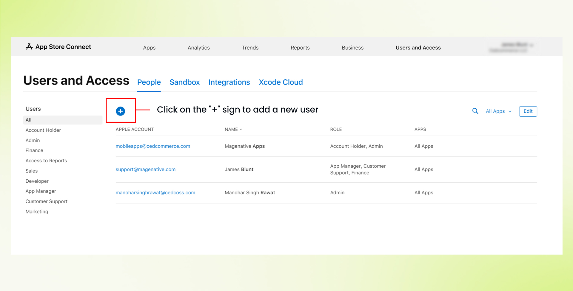 Grant Apple Developer Account Access - Step 2
