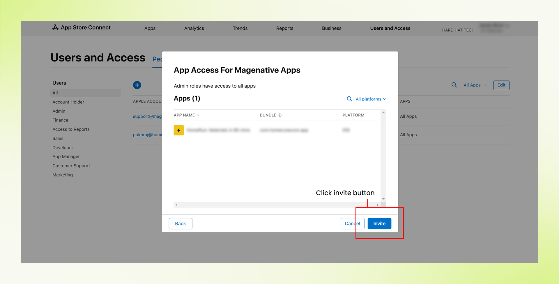 Grant Apple Developer Account Access - Step 4