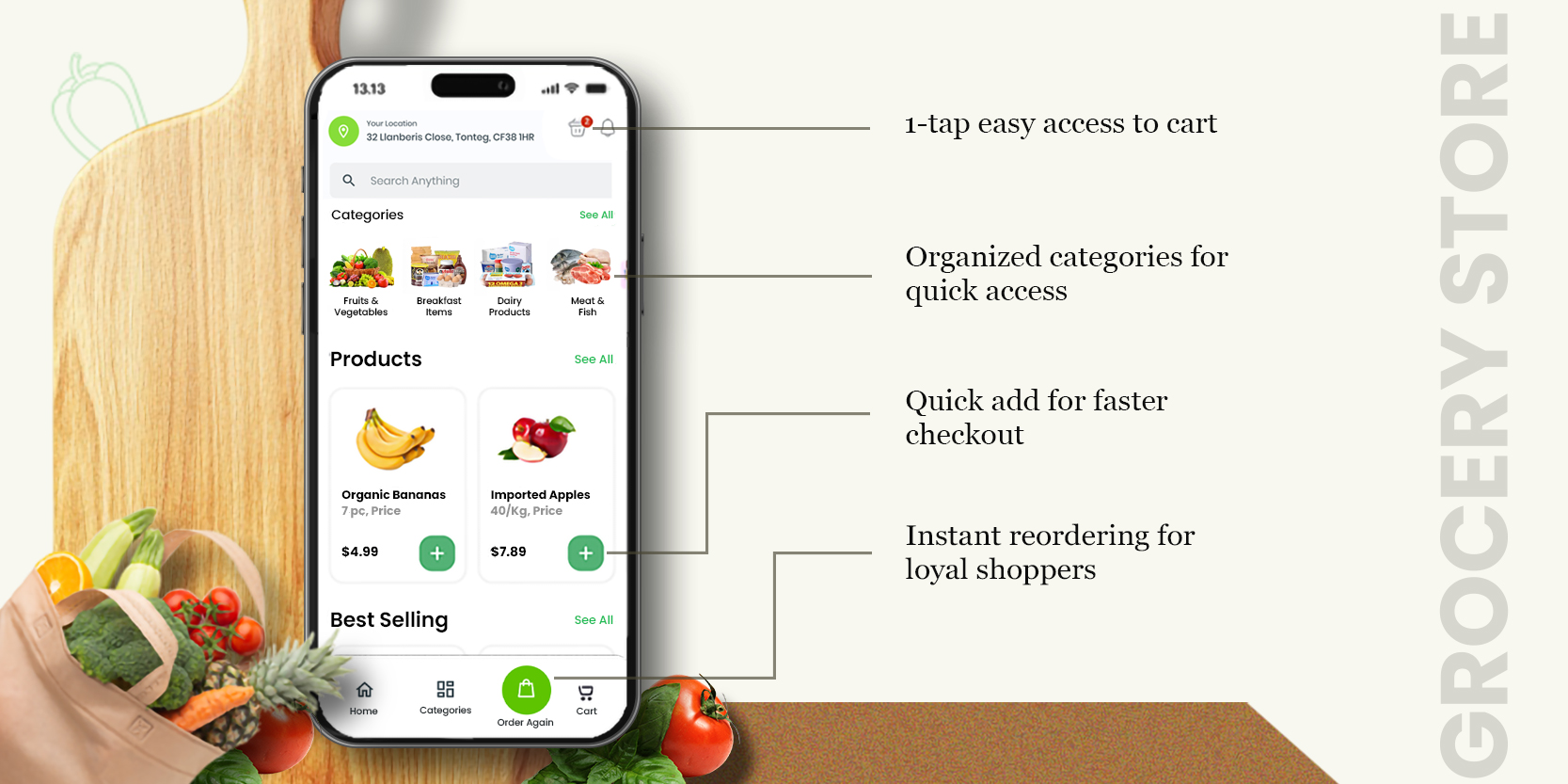 Mobile App Theme - Grocery Brand