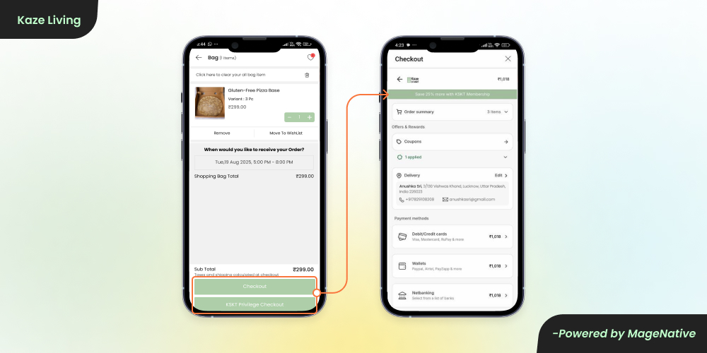 KAZE LIVING - SINGLE PAGE CHECKOUT BY MAGENATIVE