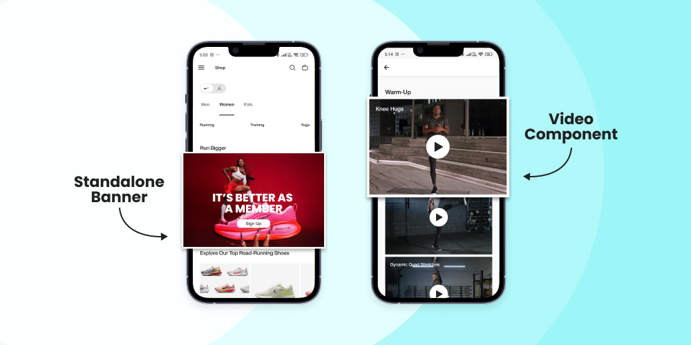 Nike - Video Component-StandaloneBanner For D2C growth